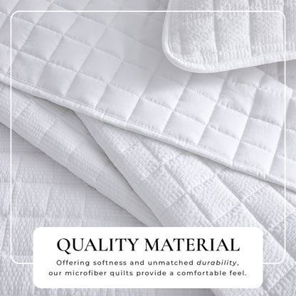 Box-Stitched Seersucker Quilt Set - Seersucker Collection by Great Bay Home