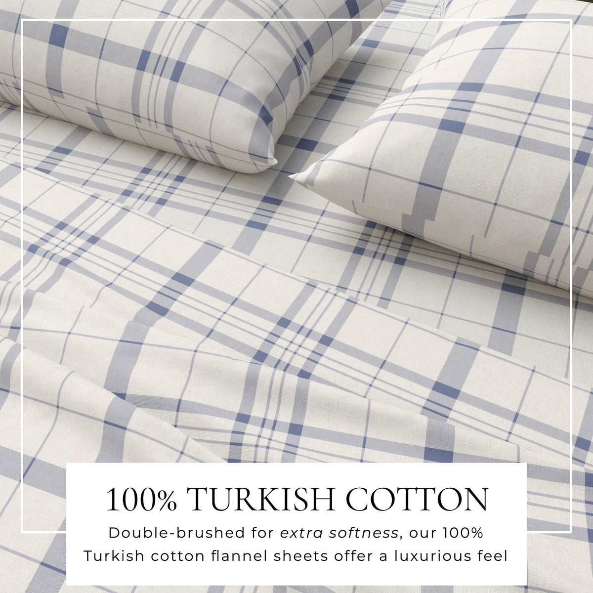 Turkish Cotton Flannel Sheet Set - Plaid & Stripe Collection by Great Bay Home