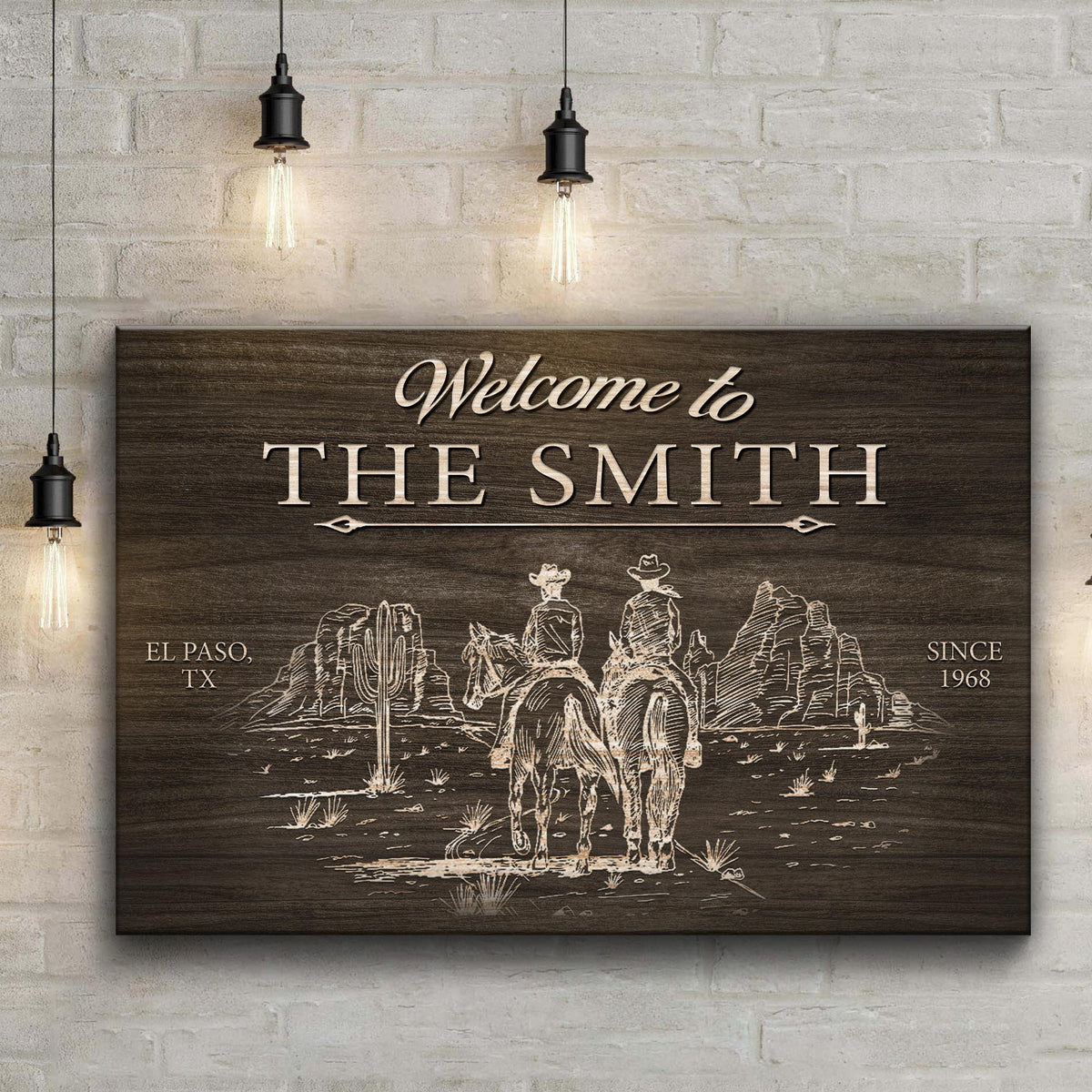 Cowboy Welcome Sign by Tailored Canvases
