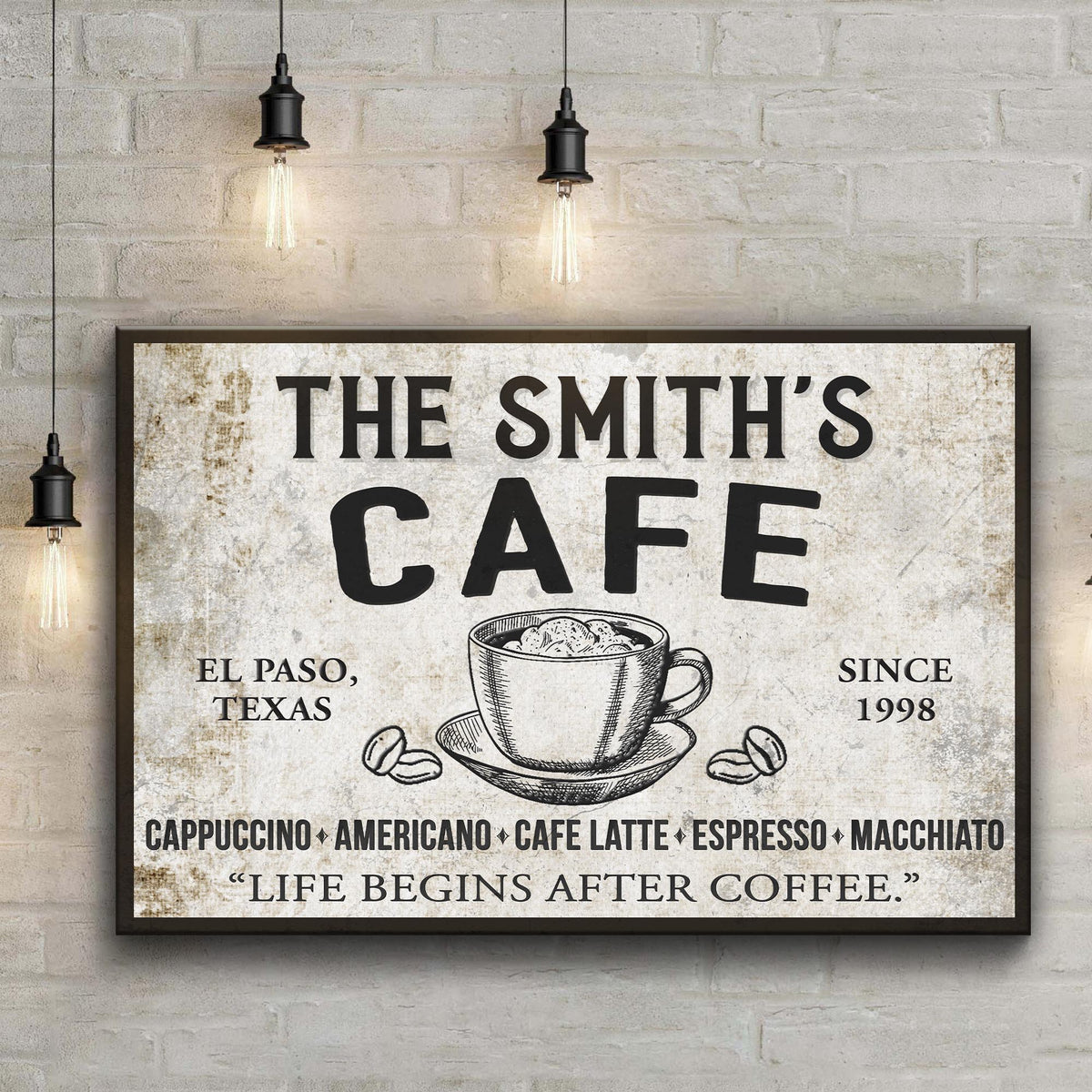 Cafe Sign IV by Tailored Canvases