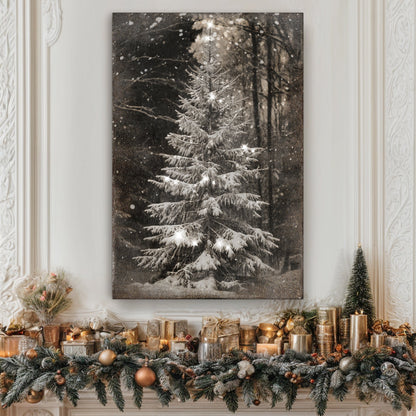 Vintage Christmas Tree Wall Art by Tailored Canvases