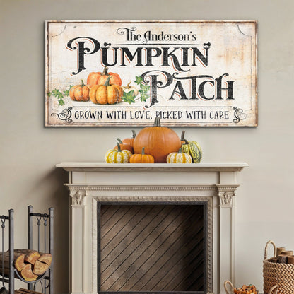 Personalized Pumpkin Patch Sign III by Tailored Canvases