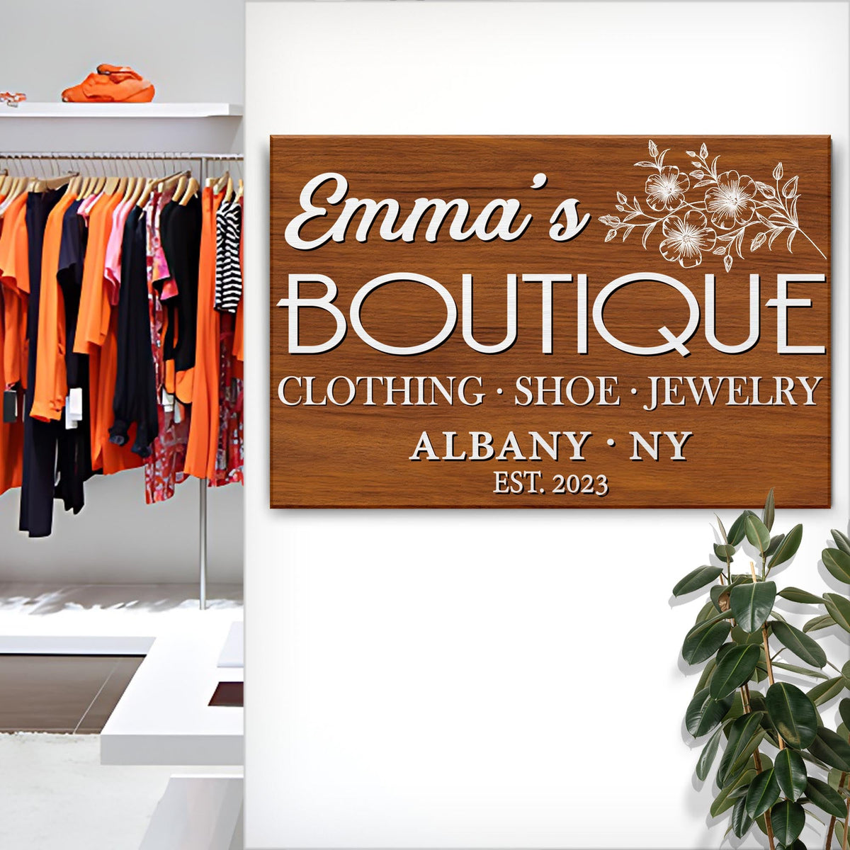 Boutique Sign V by Tailored Canvases
