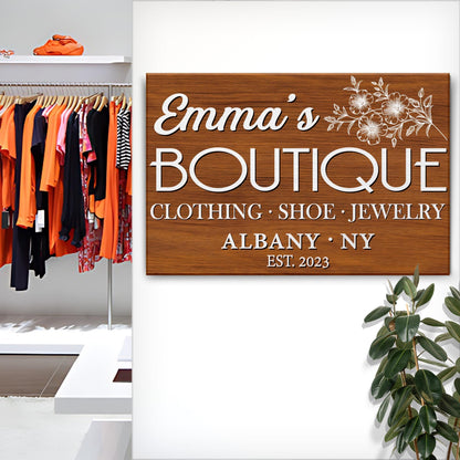 Boutique Sign V by Tailored Canvases