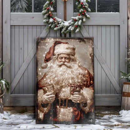 Vintage Christmas Santa Claus Wall Art IV by Tailored Canvases