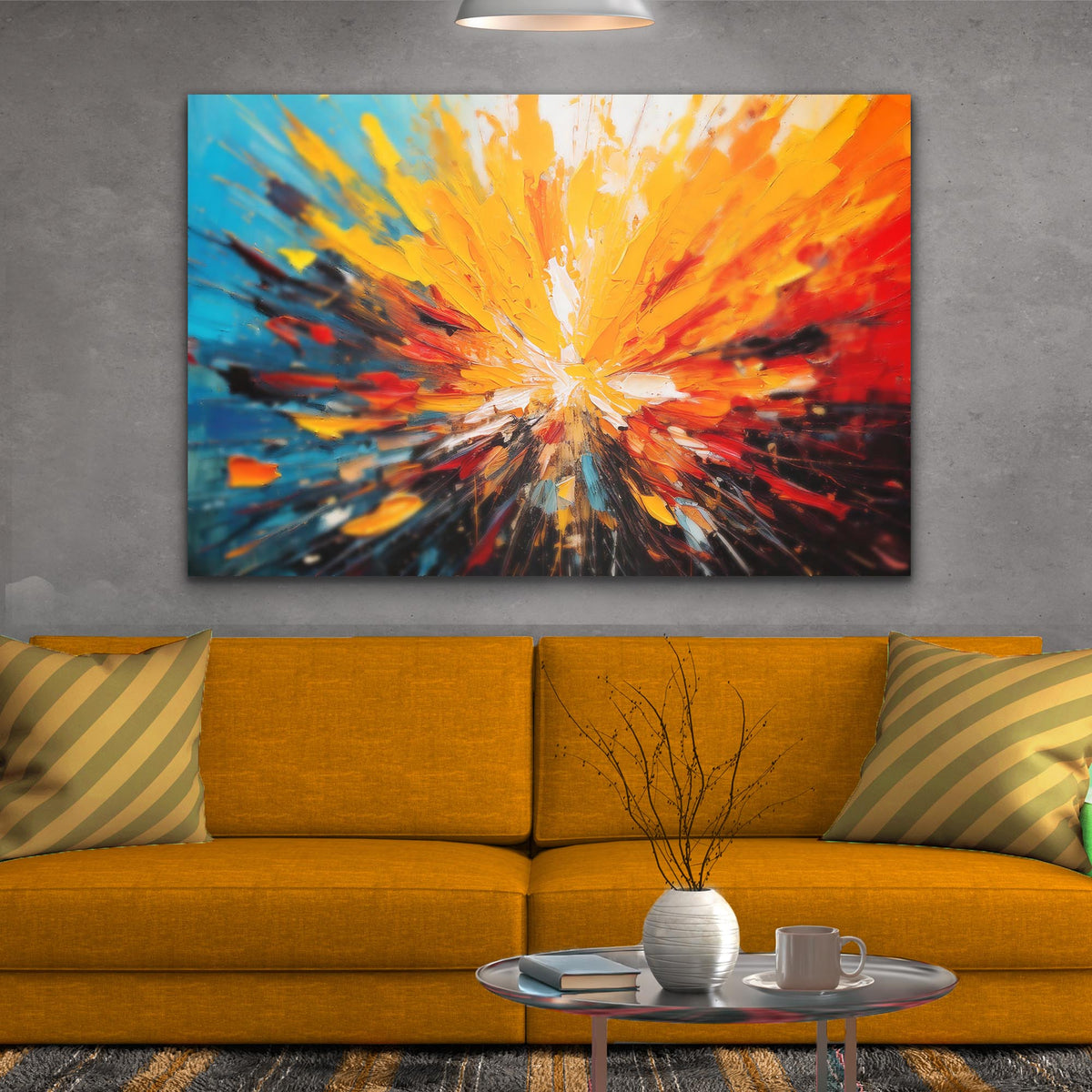 Modern Color Burst Wall Art by Tailored Canvases