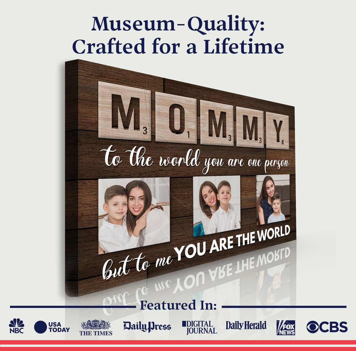 Mother's Day Sign To Me You Are The World by Tailored Canvases