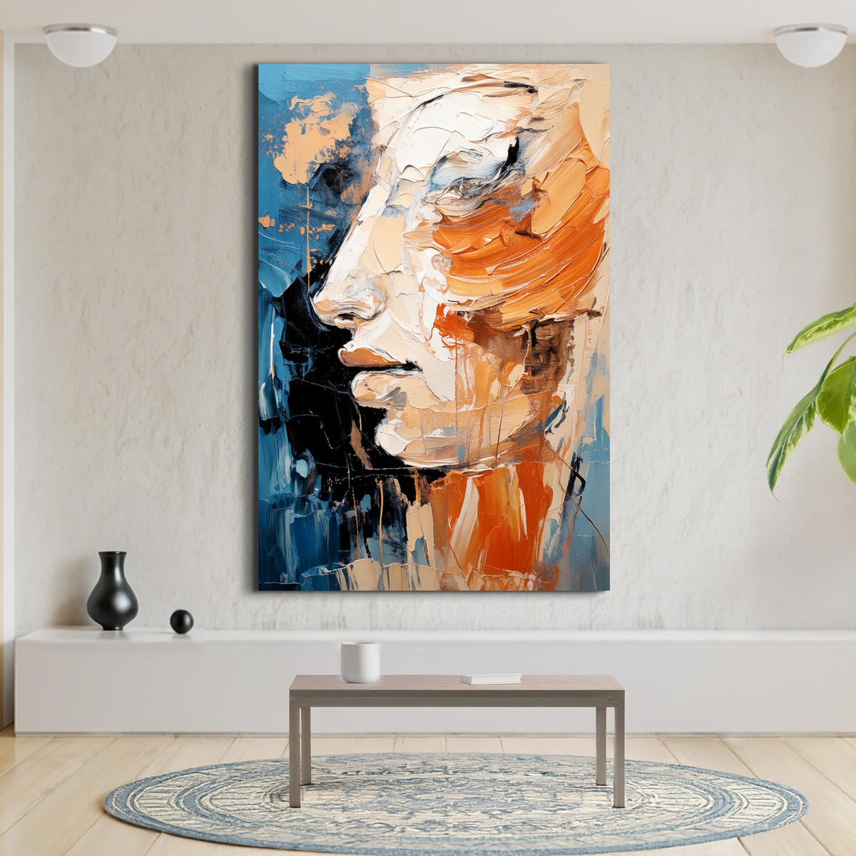 Modern Brush Stroke Abstract Wall Art by Tailored Canvases