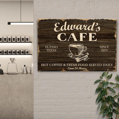 Cafe Sign III by Tailored Canvases
