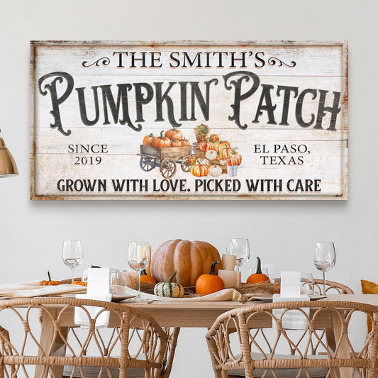 Personalized Pumpkin Patch Sign VII by Tailored Canvases