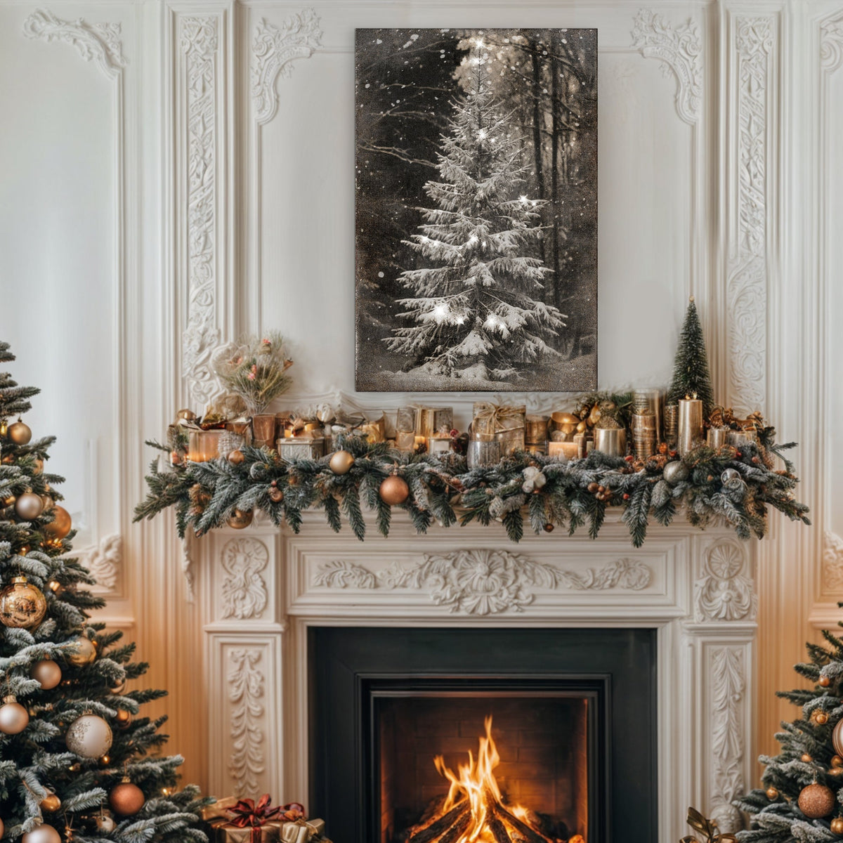 Vintage Christmas Tree Wall Art by Tailored Canvases