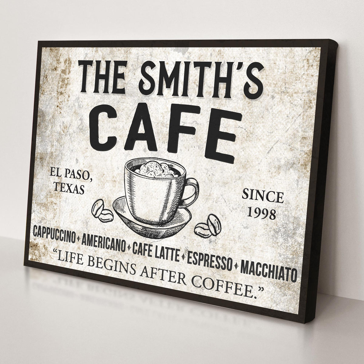 Cafe Sign IV by Tailored Canvases