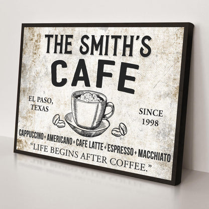 Cafe Sign IV by Tailored Canvases