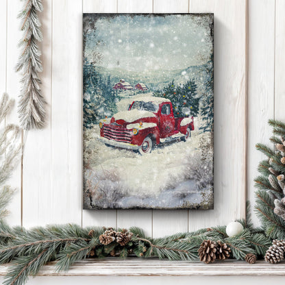 Vintage Truck With Christmas Tree Wall Art II by Tailored Canvases