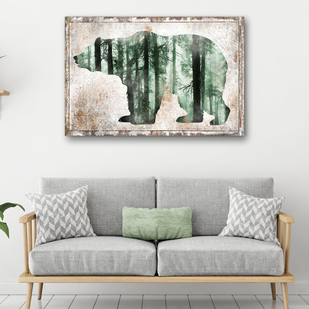 Animals Forest Bear Birch Canvas Wall Art by Tailored Canvases
