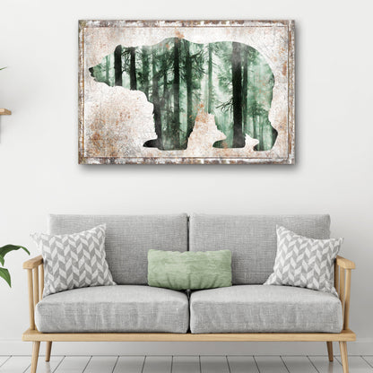 Animals Forest Bear Birch Canvas Wall Art by Tailored Canvases