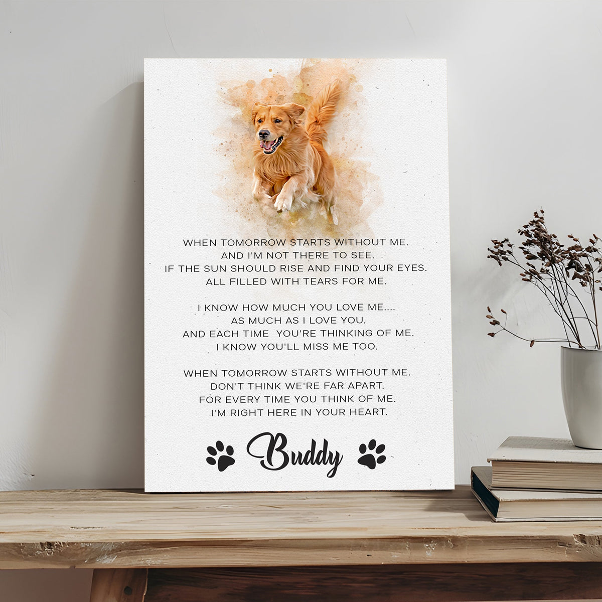 Pet Memorial Sign I'm Right Here In Your Heart by Tailored Canvases