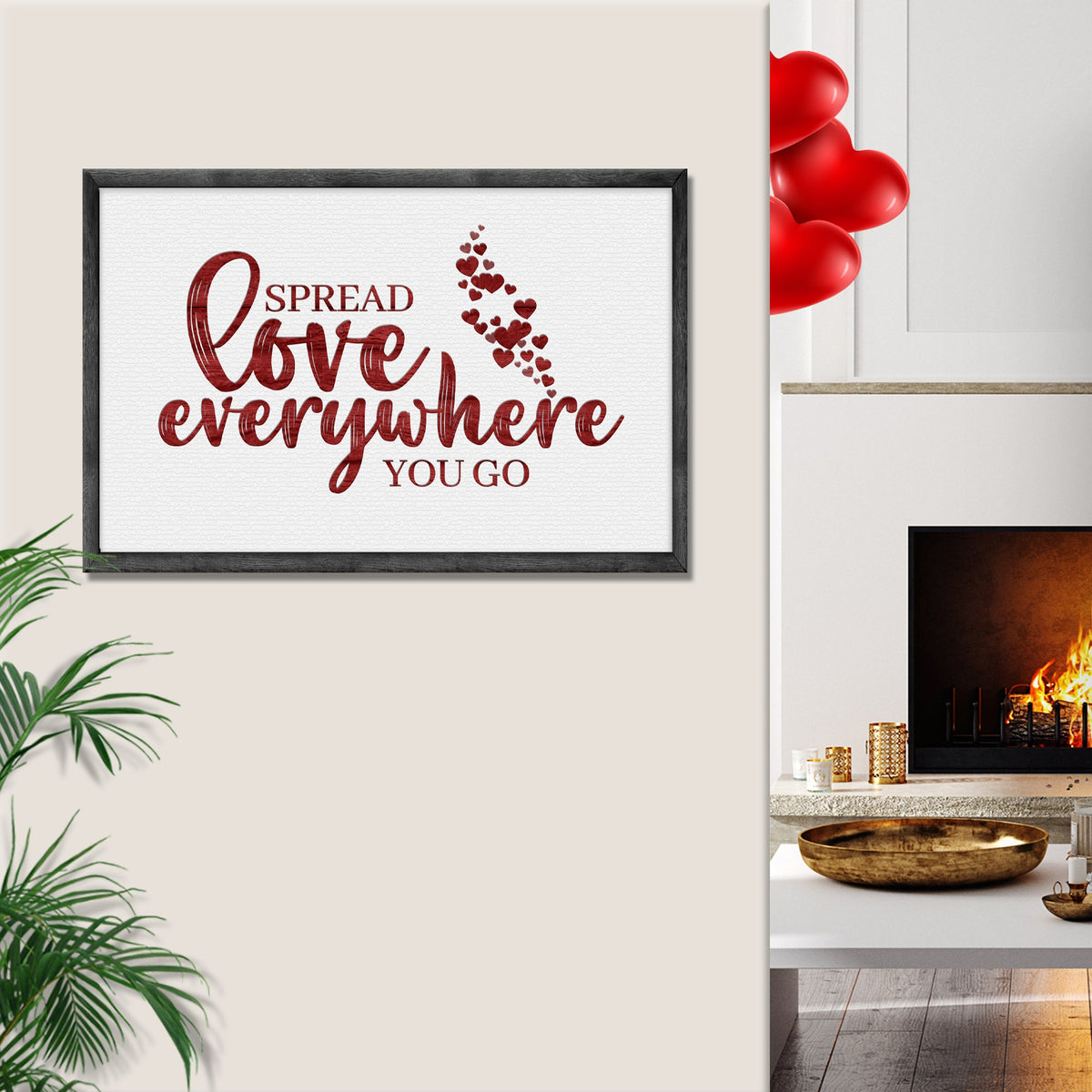 Valentines Day Sign IV by Tailored Canvases