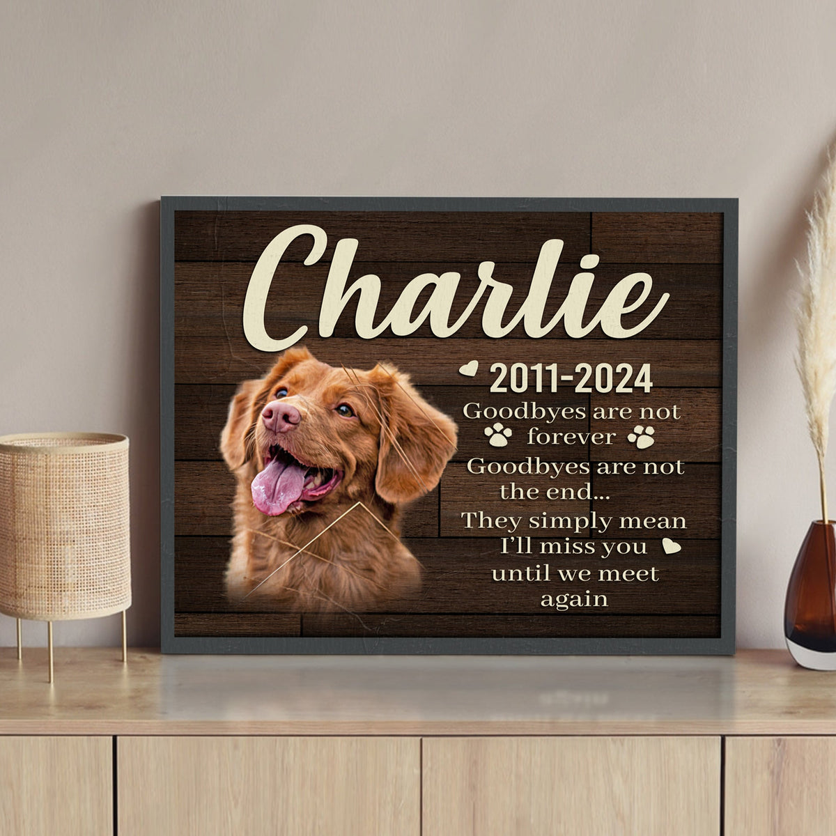 Pet Memorial Sign VIII by Tailored Canvases