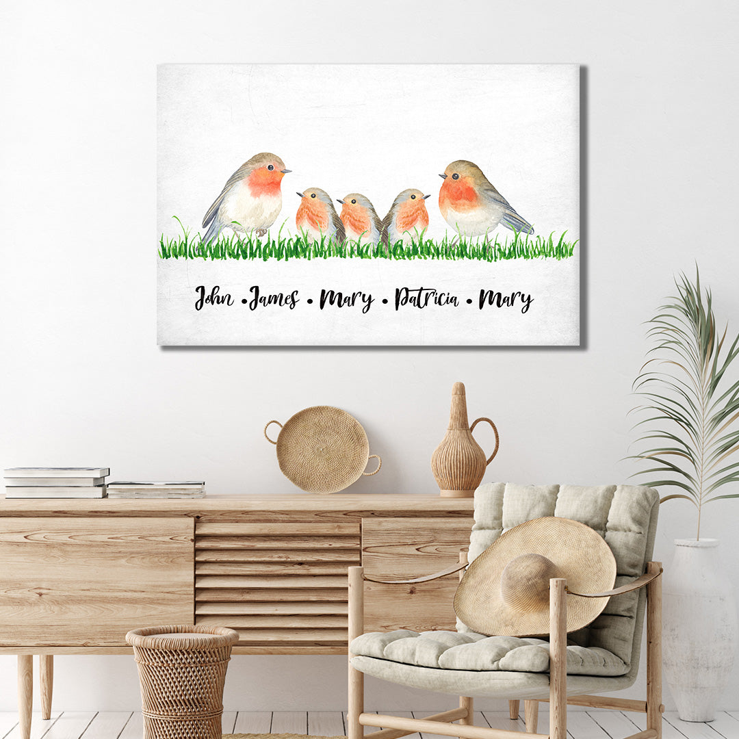 Family Flock of Birds Sign by Tailored Canvases