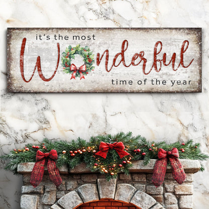 It's the most Wonderful Time of the Year Christmas Sign IV by Tailored Canvases
