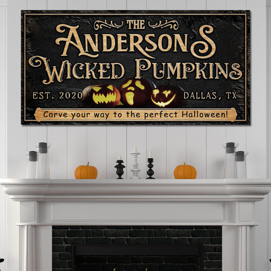 Personalized Wicked Pumpkins Halloween Sign by Tailored Canvases