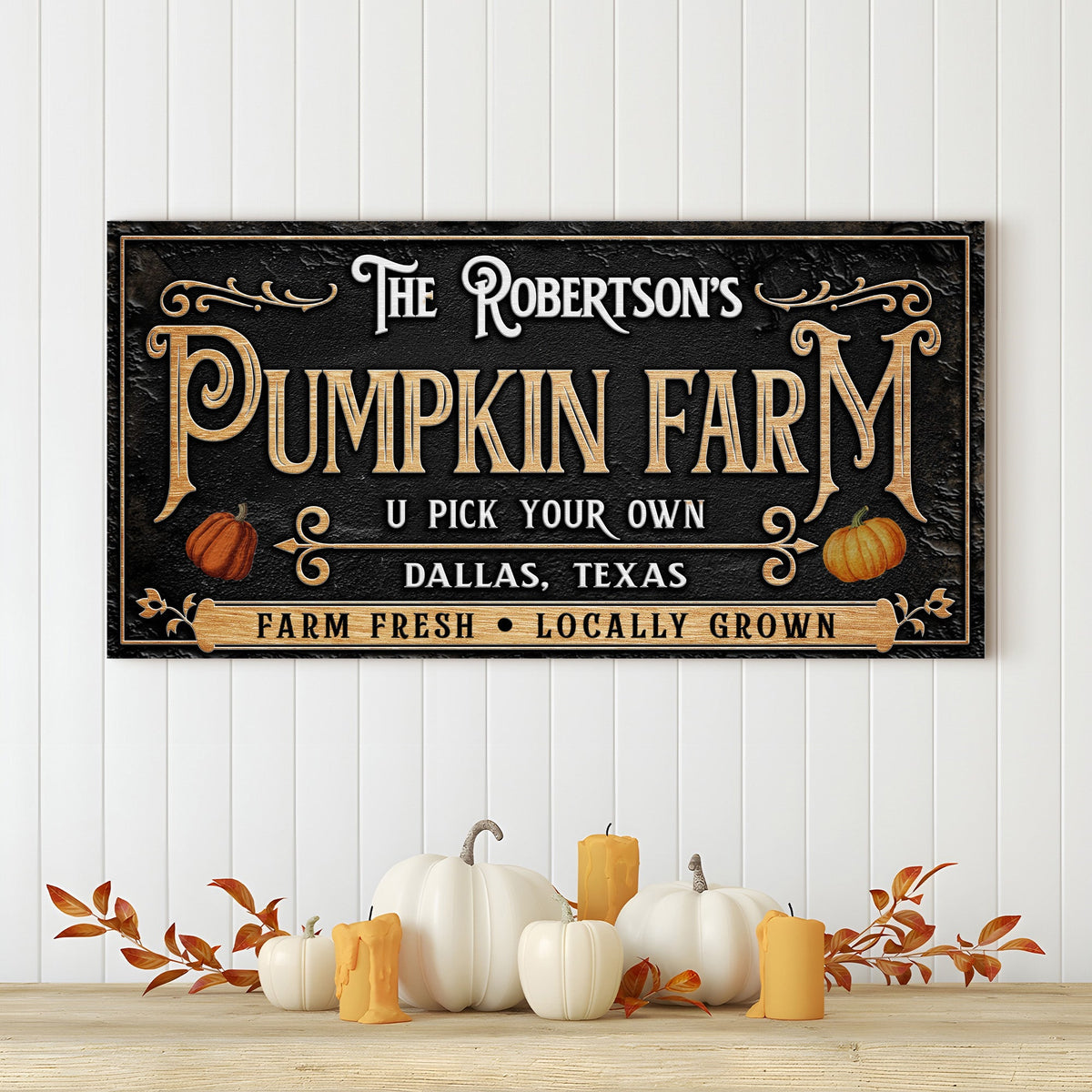Personalized Pumpkin Farm Halloween Sign by Tailored Canvases