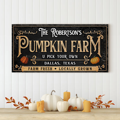 Personalized Pumpkin Farm Halloween Sign by Tailored Canvases