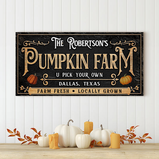 Personalized Pumpkin Farm Halloween Sign by Tailored Canvases