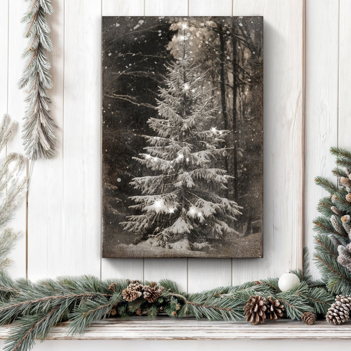 Vintage Christmas Tree Wall Art by Tailored Canvases