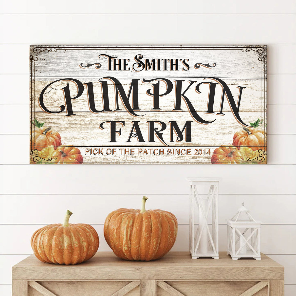 Pick Of The Patch Pumpkin Farm Sign by Tailored Canvases