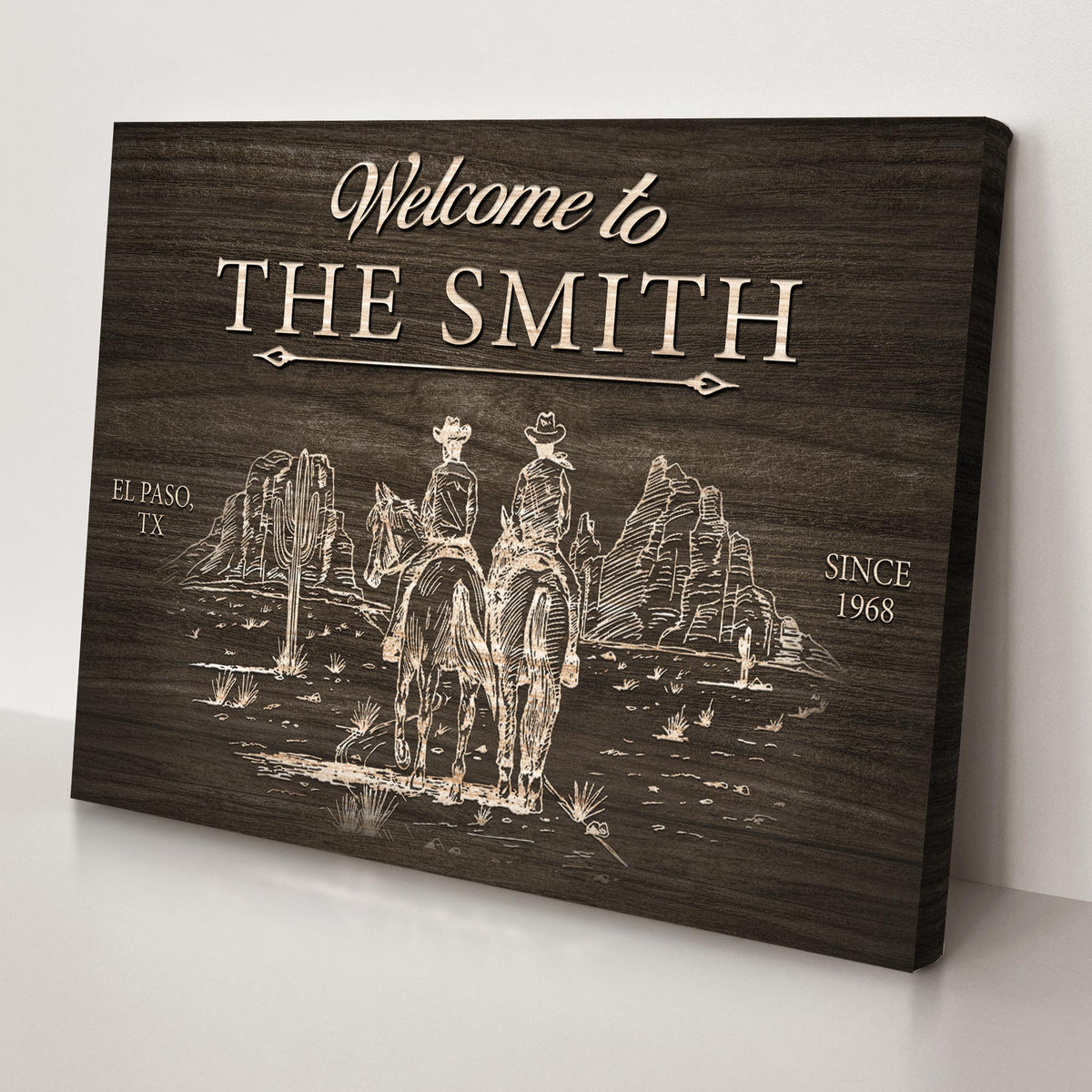 Cowboy Welcome Sign by Tailored Canvases