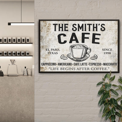 Cafe Sign IV by Tailored Canvases
