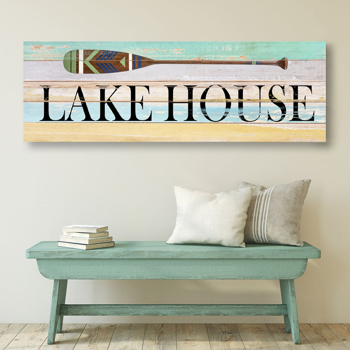 Lake House Coastal Sign by Tailored Canvases