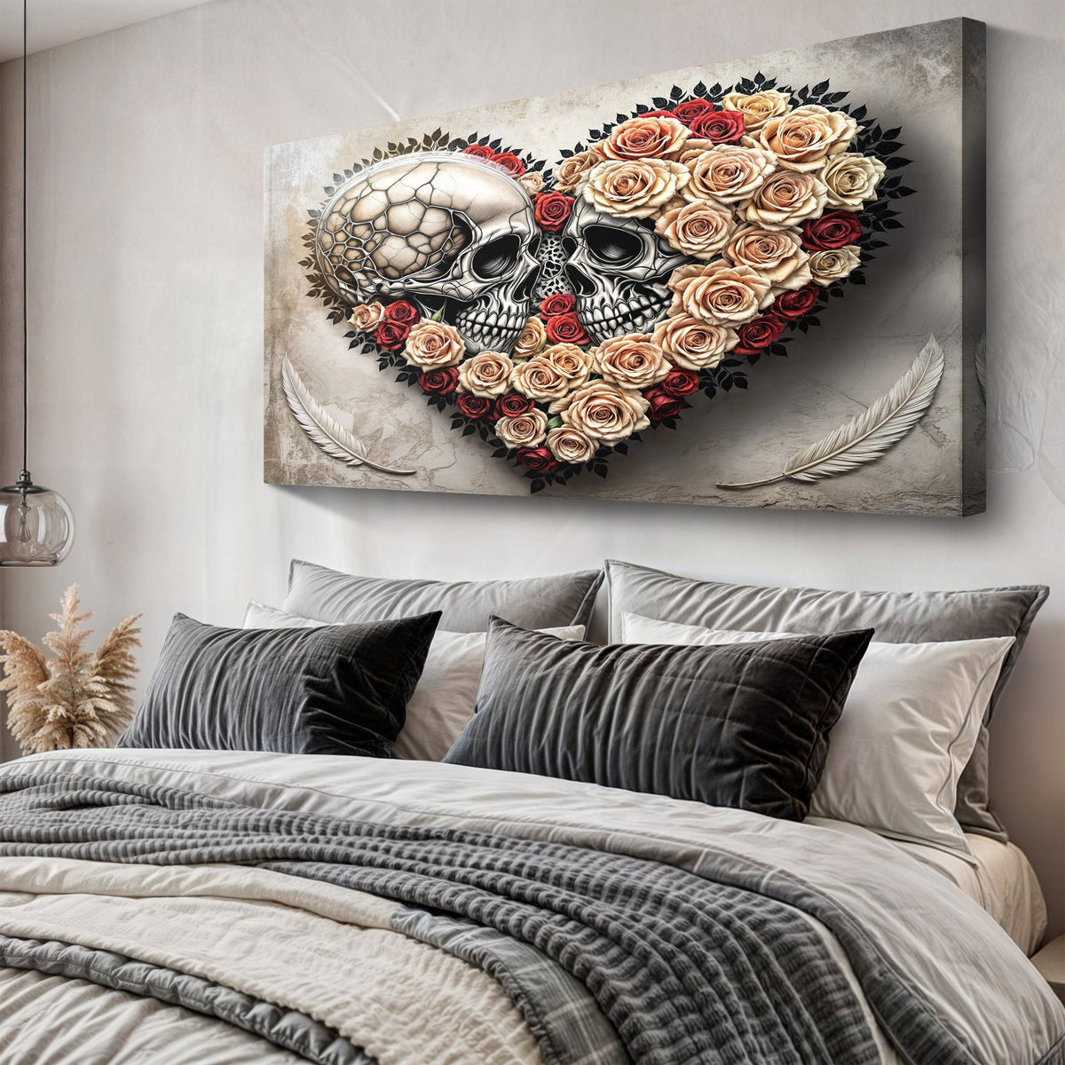 Skull and Flowers Wall Art VII by Tailored Canvases