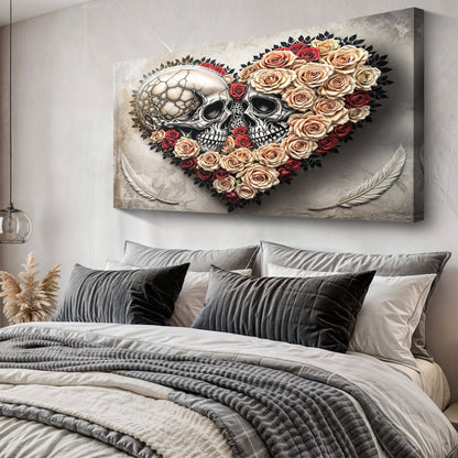 Skull and Flowers Wall Art VII by Tailored Canvases