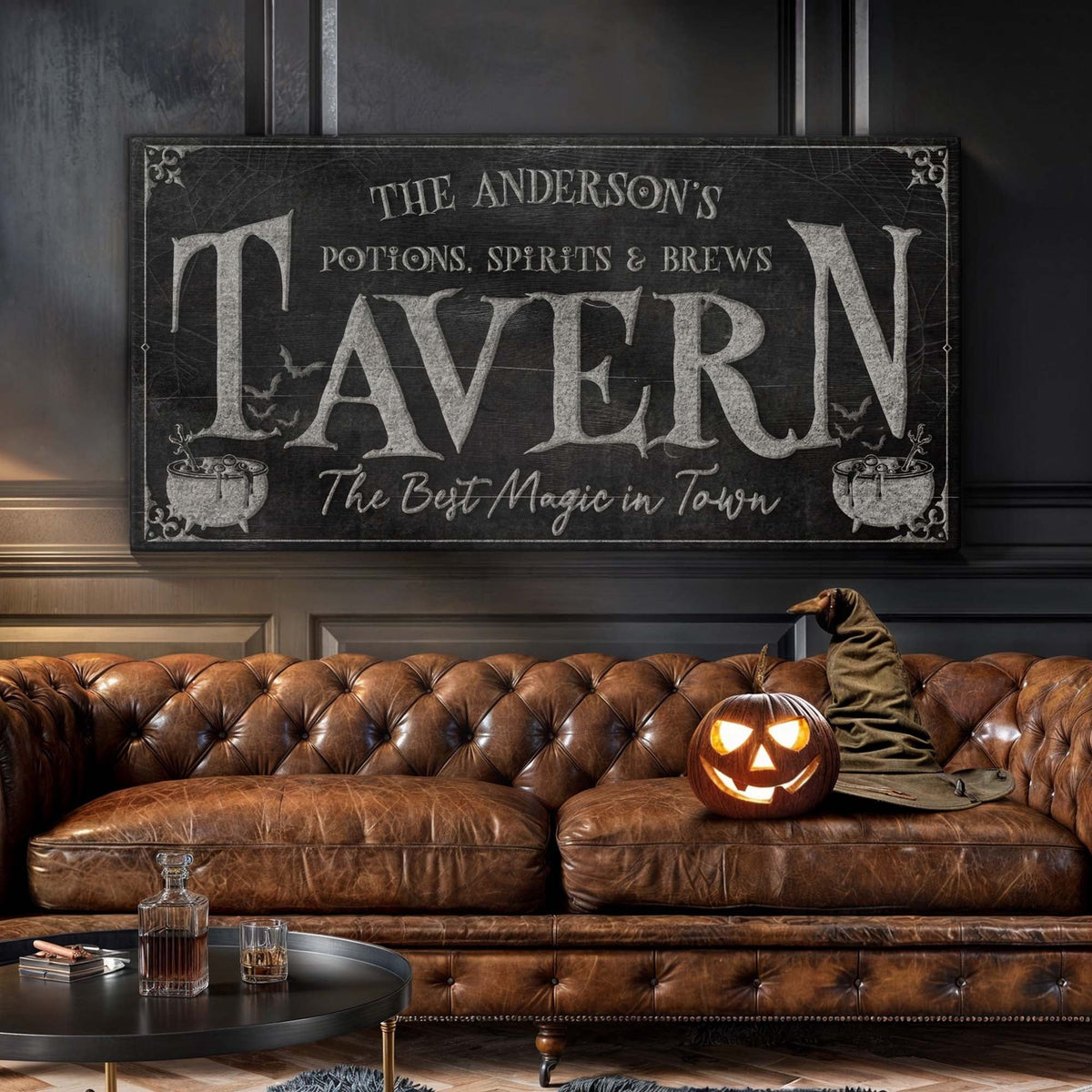 Potions, Spirits & Brews Tavern Halloween Sign by Tailored Canvases