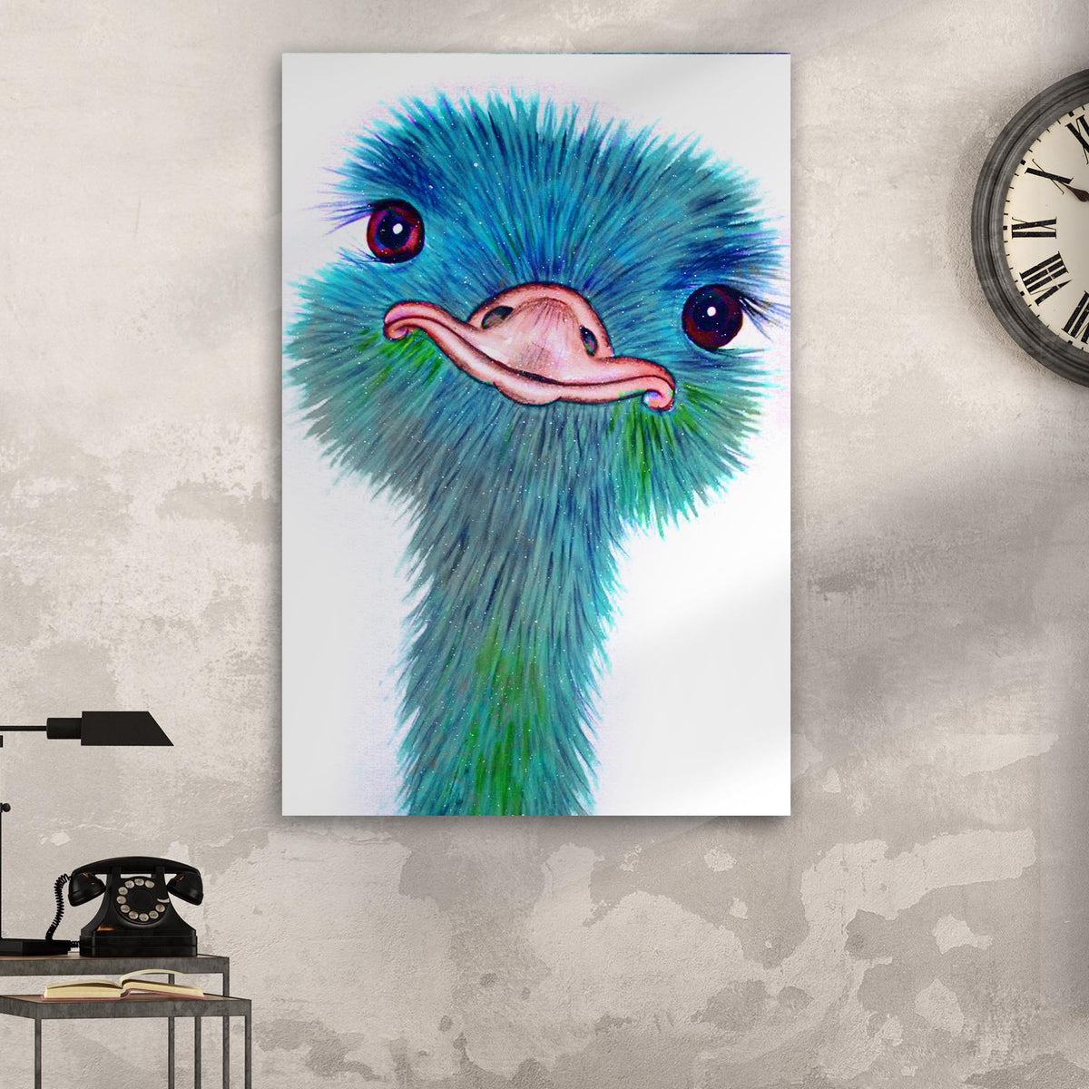 Watercolor Ostrich Canvas Wall Art by Tailored Canvases