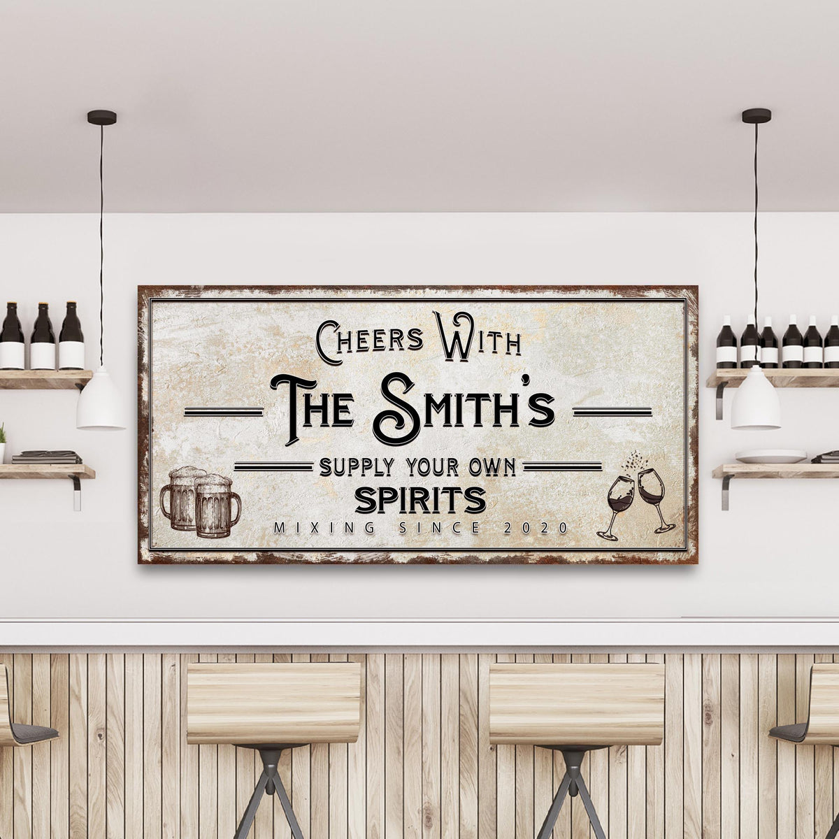 Supply Your Own Spirits Bar Sign by Tailored Canvases