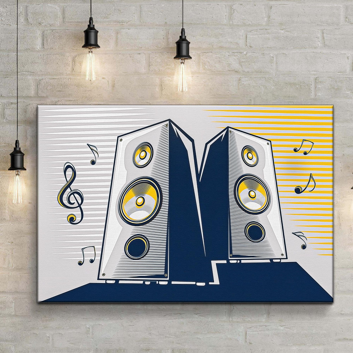 Music Equipment Speakers Pop Art Canvas Wall Art by Tailored Canvases