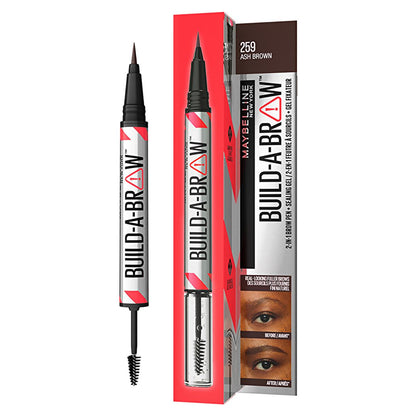 Maybelline New York Build a Brow 2-in-1 Eyebrow Pencil & Gel - Long Lasting, Smudge Proof, Precise Application by Beauty Care Bag