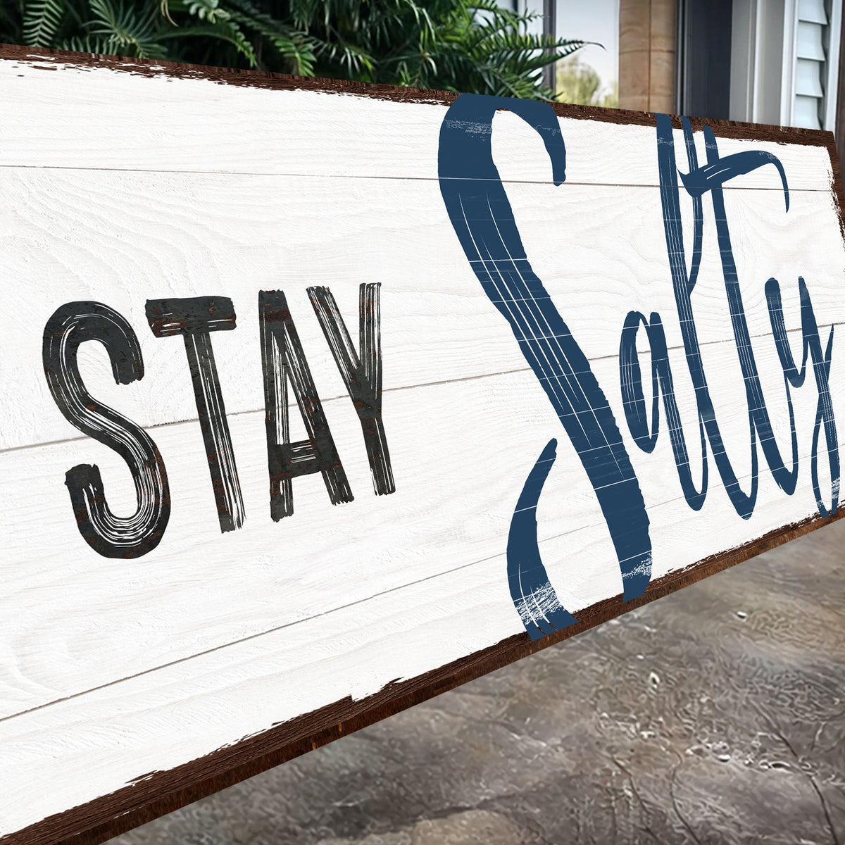 Stay Salty Coastal Sign III by Tailored Canvases