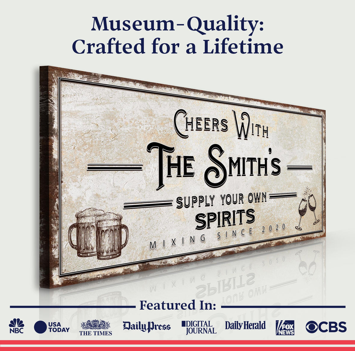 Supply Your Own Spirits Bar Sign by Tailored Canvases