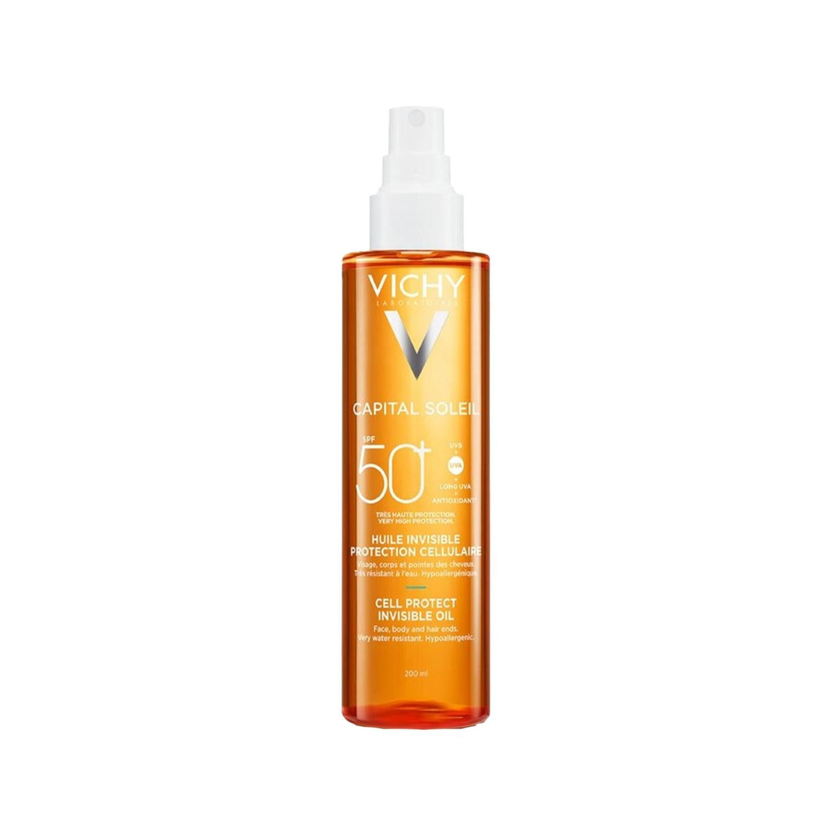 Vichy Vichy Capital Soleil Cell Protect Invisible Sunscreen SPF 50+ 6.76 fl oz - Gentle, Non-Greasy Sun Protection for Sensitive Skin by Beauty Care Bag