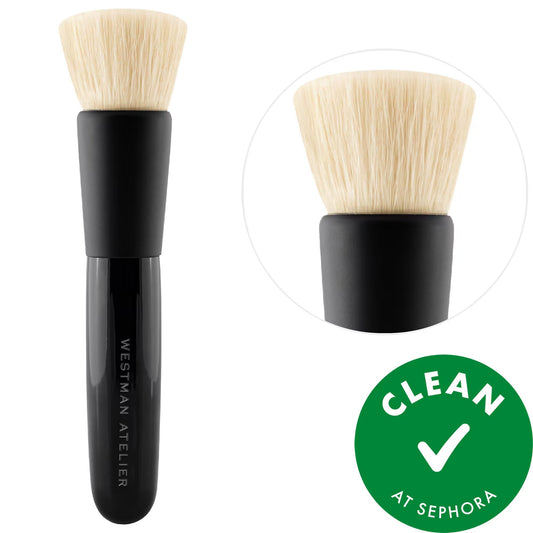 Clean Highlighter Blender Brush: Achieve Flawless, Even Color Blending with This Cruelty-Free, Flat Makeup Brush by Beauty Care Bag