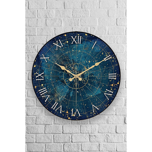 Muyika 36cm Oval Cam Silent Wall Clock - Decorative, Easy Install, Quiet Operation by Beauty Care Bag