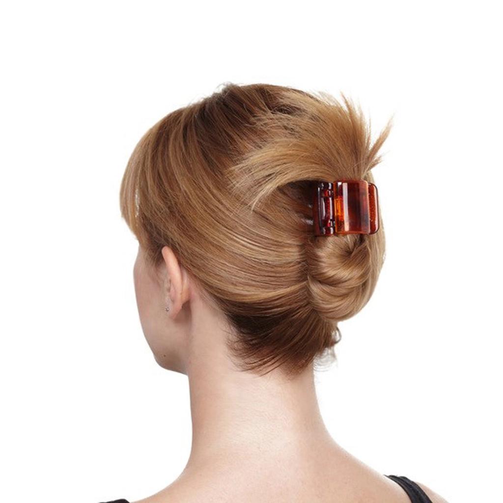 Linziclip Midi Pearl-Look White Hair Claw Clip for Secure Hold by Beauty Care Bag