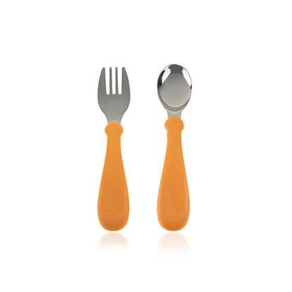 Babyjem Stainless Steel Baby Utensil Set - BPA Free, Ergonomic Design for Independent Eating by Beauty Care Bag