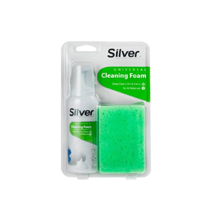 Silver Shoe Cleaning Foam with Sponge Applicator 125ml by Beauty Care Bag