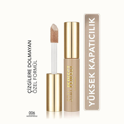 Flormar Stay Perfect Concealer: High Pigment, Long Lasting, Natural Finish - Medium Beige Coverage for Dark Circles & Blemishes by Beauty Care Bag